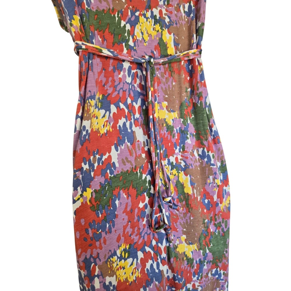 Rachel Pally Multicolor Abstract Modal Empire Waist Midi Dress Sz S Boho Cottage - Picture 6 of 11